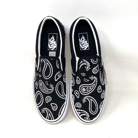 VANS Classic Slip On Peace Black Canvas Shoes Men’s Size Sneakers VN0A5JMHB0E - Picture 2 of 10